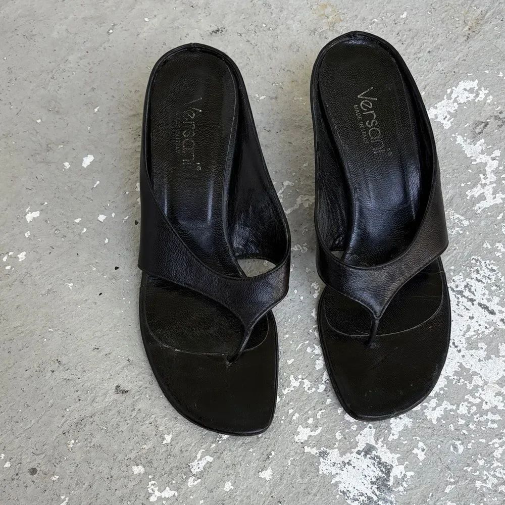 Versani kitten heel slides